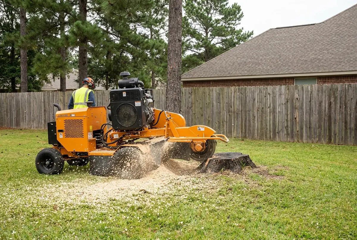 Stump grinding and removal in Monroe